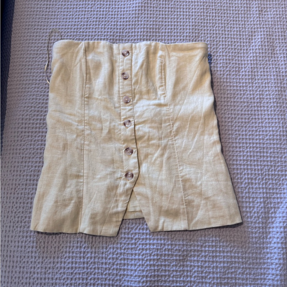 Abercrombie & Fitch Butter Yellow Tube Top